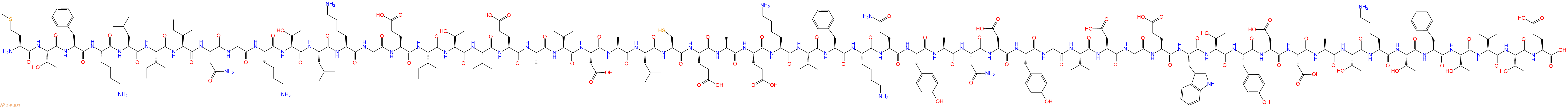 专肽生物产品H2N-Met-Thr-Phe-Lys-Leu-Ile-Ile-Asn-Gly-Lys-Thr-Leu-Lys-Gly-Glu-Ile-Thr-Ile-Glu-Ala-Val-Asp-Ala-Leu-Cys-Glu-Ala-Glu-Lys-Ile-Phe-Lys-Gln-Tyr-Ala-Asn-Asp-Tyr-Gly-Ile-Asp-Gly-Glu-Trp-Thr-Tyr-Asp-Asp-Ala-Thr-Lys-Thr-Phe-Thr-Val-Thr-Glu-OH