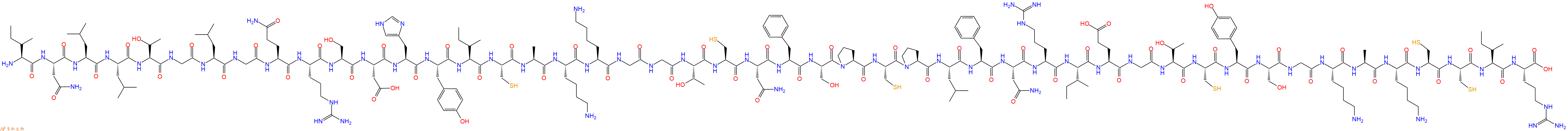 专肽生物产品H2N-Ile-Asn-Leu-Leu-Thr-Gly-Leu-Gly-Gln-Arg-Ser-Asp-His-Tyr-Ile-Cys-Ala-Lys-Lys-Gly-Gly-Thr-Cys-Asn-Phe-Ser-Pro-Cys-Pro-Leu-Phe-Asn-Arg-Ile-Glu-Gly-Thr-Cys-Tyr-Ser-Gly-Lys-Ala-Lys-Cys-Cys-Ile-Arg-OH
