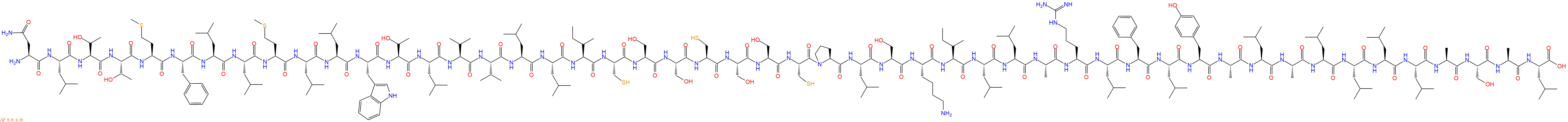 专肽生物产品H2N-Asn-Leu-Thr-Thr-Met-Phe-Leu-Leu-Met-Leu-Leu-Trp-Thr-Leu-Val-Val-Leu-Leu-Ile-Cys-Ser-Ser-Cys-Ser-Ser-Cys-Pro-Leu-Ser-Lys-Ile-Leu-Leu-Ala-Arg-Leu-Phe-Leu-Tyr-Ala-Leu-Ala-Leu-Leu-Leu-Leu-Ala-Ser-Ala-Leu-OH