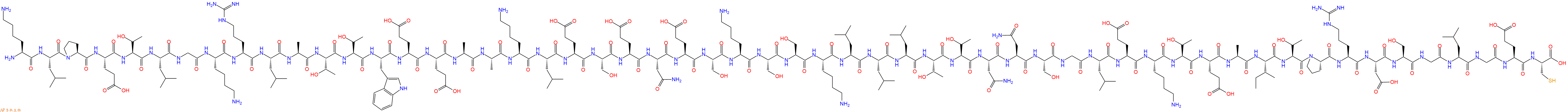 专肽生物产品H2N-Lys-Leu-Pro-Glu-Thr-Leu-Gly-Lys-Arg-Leu-Ala-Thr-Thr-Trp-Glu-Glu-Ala-Ala-Lys-Leu-Glu-Ser-Glu-Asn-Glu-Ser-Lys-Ser-Ser-Lys-Leu-Leu-Leu-Thr-Thr-Asn-Asn-Ser-Gly-Leu-Glu-Lys-Thr-Glu-Ala-Ile-Thr-Pro-Arg-Asp-Ser-Gly-Leu-Gly-Glu-Cys-OH