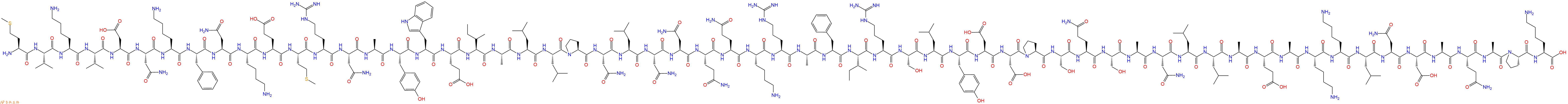 专肽生物产品H2N-Met-Val-Lys-Val-Asp-Asn-Lys-Phe-Asn-Lys-Glu-Met-Arg-Asn-Ala-Tyr-Trp-Glu-Ile-Ala-Leu-Leu-Pro-Asn-Leu-Asn-Asn-Gln-Gln-Lys-Arg-Ala-Phe-Ile-Arg-Ser-Leu-Tyr-Asp-Asp-Pro-Ser-Gln-Ser-Ala-Asn-Leu-Leu-Ala-Glu-Ala-Lys-Lys-Leu-Asn-Asp-Ala-Gln-Ala-Pro-Lys-OH