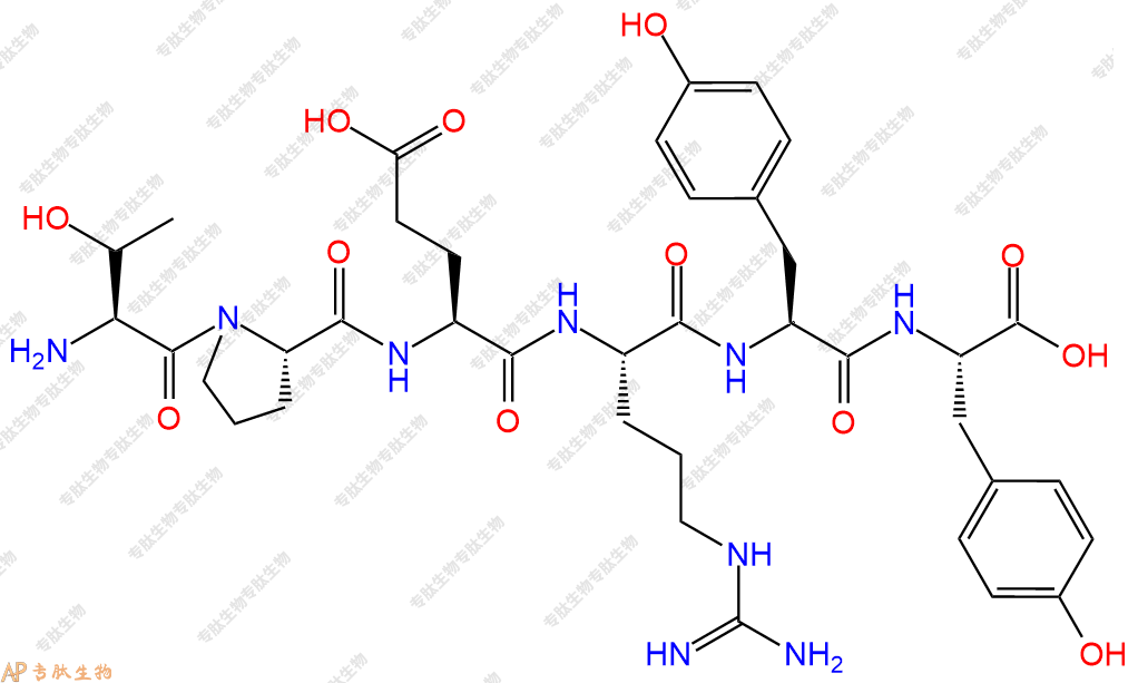 专肽生物产品H2N-Thr-Pro-Glu-Arg-Tyr-Tyr-OH