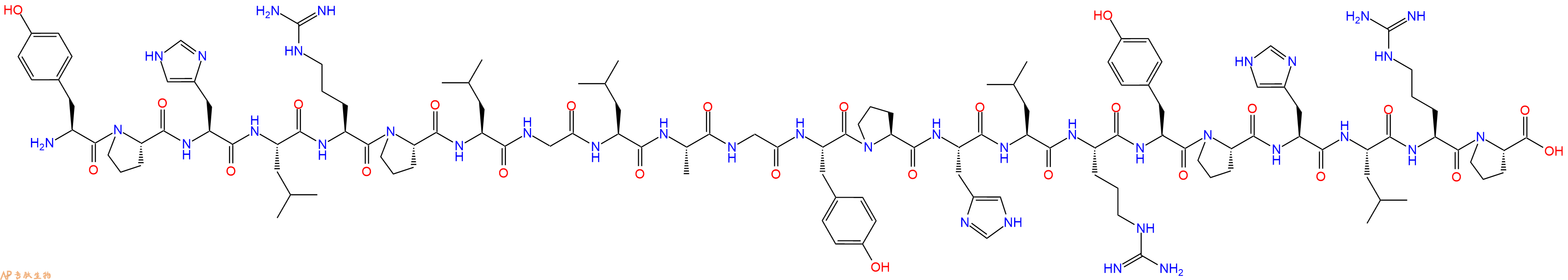 专肽生物产品H2N-Tyr-Pro-His-Leu-Arg-Pro-Leu-Gly-Leu-Ala-Gly-Tyr-Pro-His-Leu-Arg-Tyr-Pro-His-Leu-Arg-Pro-OH