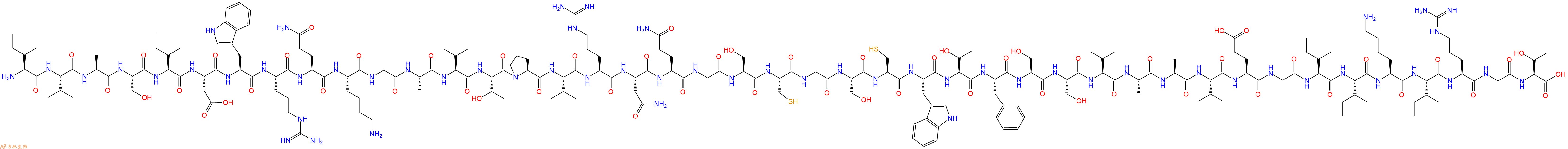 专肽生物产品H2N-Ile-Val-Ala-Ser-Ile-Asp-Trp-Arg-Gln-Lys-Gly-Ala-Val-Thr-Pro-Val-Arg-Asn-Gln-Gly-Ser-Cys-Gly-Ser-Cys-Trp-Thr-Phe-Ser-Ser-Val-Ala-Ala-Val-Glu-Gly-Ile-Ile-Lys-Ile-Arg-Gly-Thr-OH