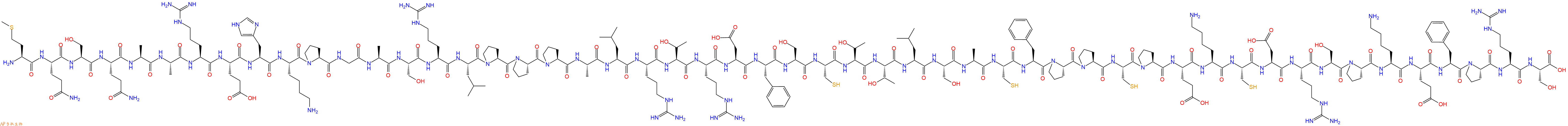 专肽生物产品H2N-Met-Gln-Ser-Gln-Ala-Ala-Arg-Glu-His-Lys-Pro-Gly-Ala-Ser-Arg-Leu-Pro-Pro-Pro-Ala-Leu-Arg-Thr-Arg-Asp-Phe-Ser-Cys-Thr-Thr-Leu-Ser-Ala-Cys-Phe-Pro-Pro-Cys-Pro-Glu-Lys-Cys-Asp-Arg-Ser-Pro-Lys-Glu-Phe-Pro-Arg-Ser-OH