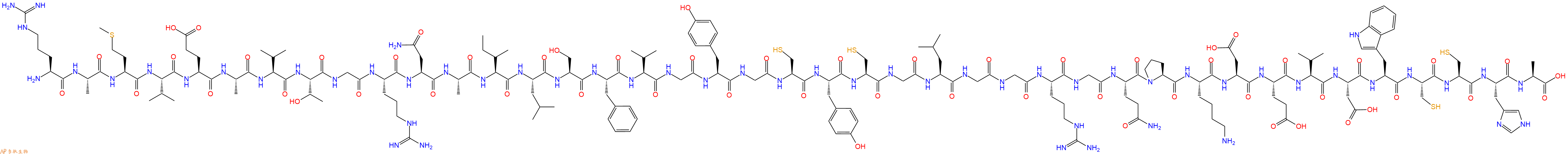 专肽生物产品H2N-Arg-Ala-Met-Val-Glu-Ala-Val-Thr-Gly-Arg-Asn-Ala-Ile-Leu-Ser-Phe-Val-Gly-Tyr-Gly-Cys-Tyr-Cys-Gly-Leu-Gly-Gly-Arg-Gly-Gln-Pro-Lys-Asp-Glu-Val-Asp-Trp-Cys-Cys-His-Ala-OH