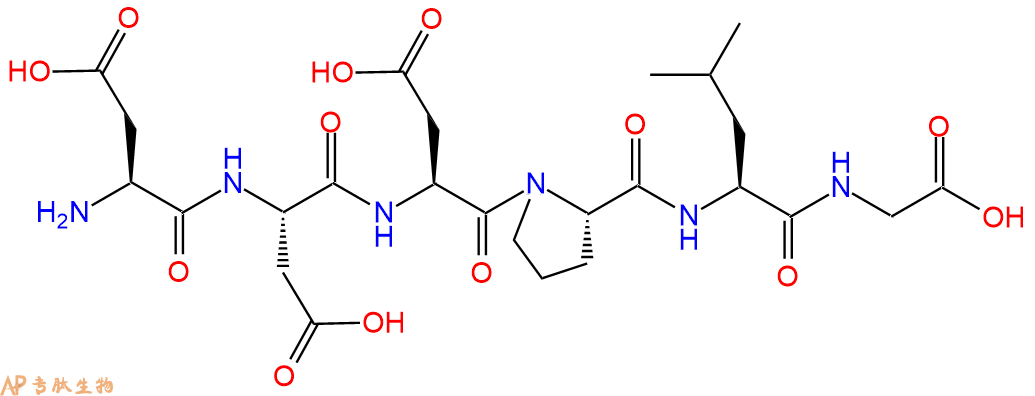 专肽生物产品H2N-Asp-Asp-Asp-Pro-Leu-Gly-OH