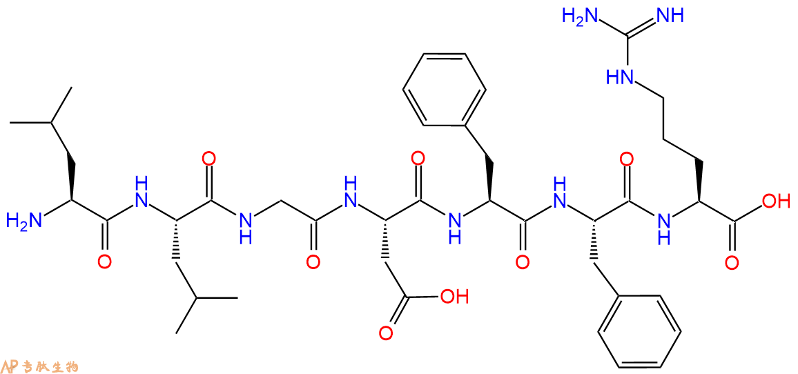 专肽生物产品H2N-Leu-Leu-Gly-Asp-Phe-Phe-Arg-OH