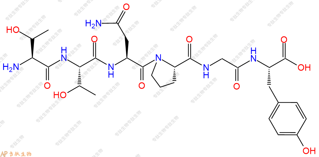 专肽生物产品H2N-Thr-Thr-Asn-Pro-Gly-Tyr-OH