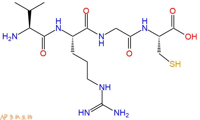 专肽生物产品H2N-Val-Arg-Gly-Cys-OH