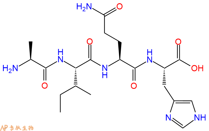专肽生物产品H2N-Ala-Ile-Gln-His-OH