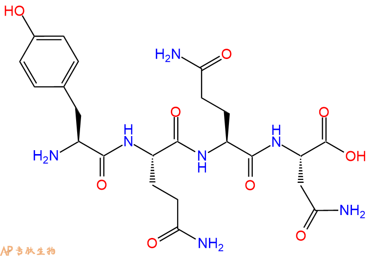 专肽生物产品H2N-Tyr-Gln-Gln-Asn-OH