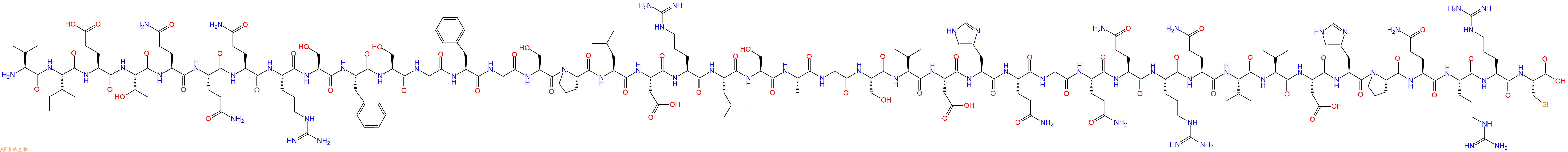 专肽生物产品H2N-Val-Ile-Glu-Thr-Gln-Gln-Gln-Arg-Ser-Phe-Ser-Gly-Phe-Gly-Ser-Pro-Leu-Asp-Arg-Leu-Ser-Ala-Gly-Ser-Val-Asp-His-Gln-Gly-Gln-Gln-Arg-Gln-Val-Val-Asp-His-Pro-Gln-Arg-Arg-Cys-OH