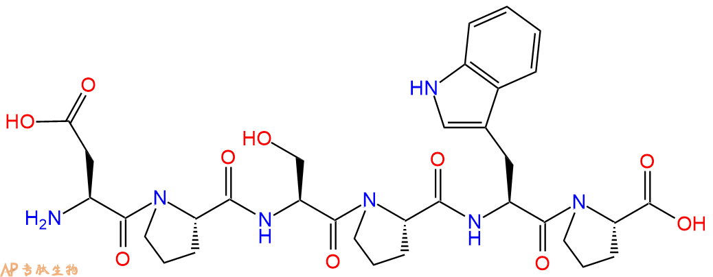 专肽生物产品H2N-Asp-Pro-Ser-Pro-Trp-Pro-OH