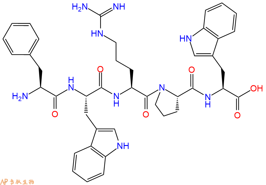 专肽生物产品H2N-Phe-Trp-Arg-Pro-Trp-OH