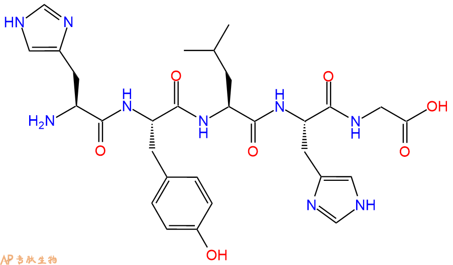 专肽生物产品H2N-His-Tyr-Leu-His-Gly-OH
