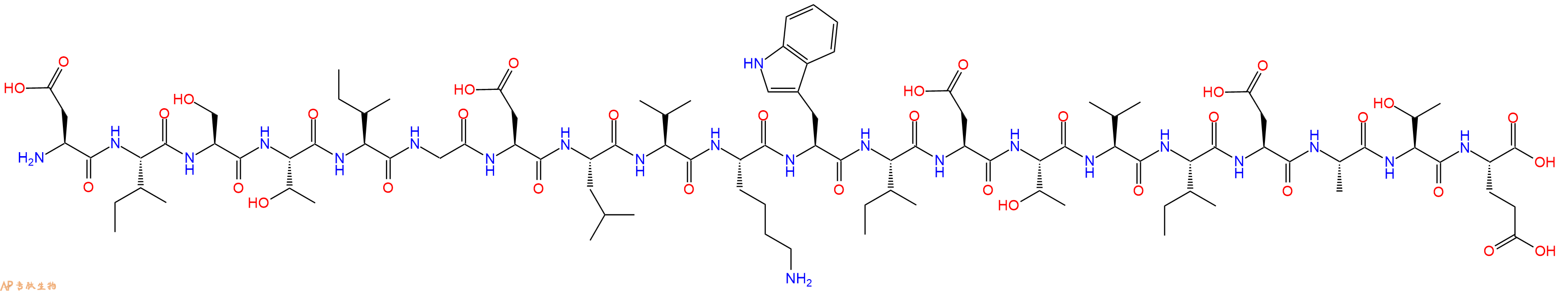 专肽生物产品H2N-Asp-Ile-Ser-Thr-Ile-Gly-Asp-Leu-Val-Lys-Trp-Ile-Asp-Thr-Val-Ile-Asp-Ala-Thr-Glu-OH