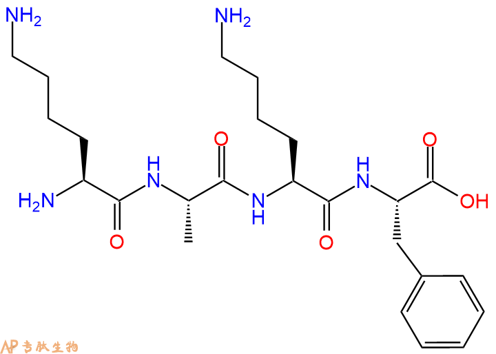 专肽生物产品H2N-Lys-Ala-Lys-Phe-OH