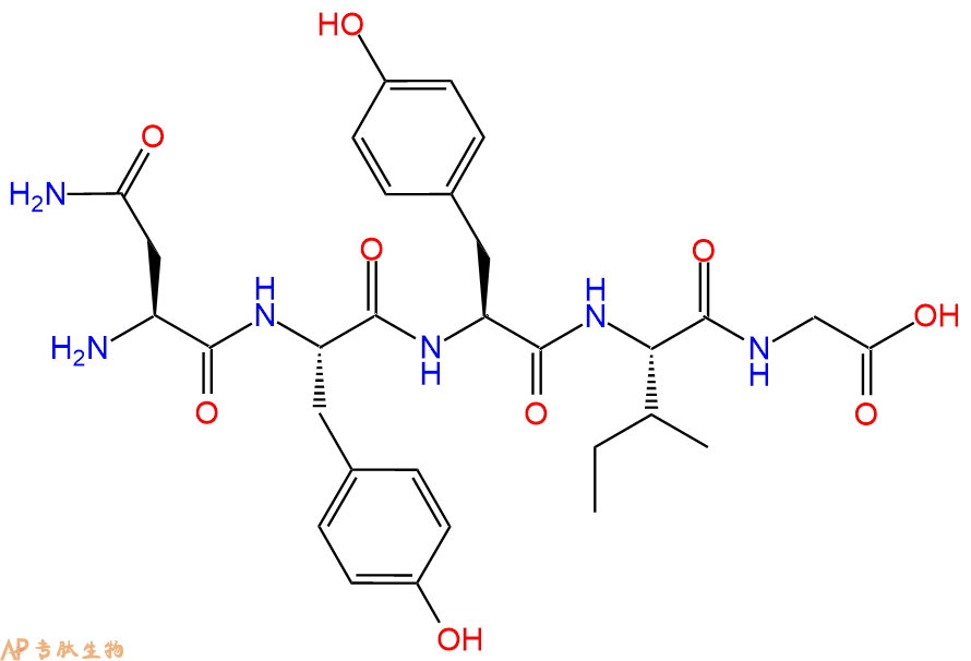 专肽生物产品H2N-Asn-Tyr-Tyr-Ile-Gly-OH