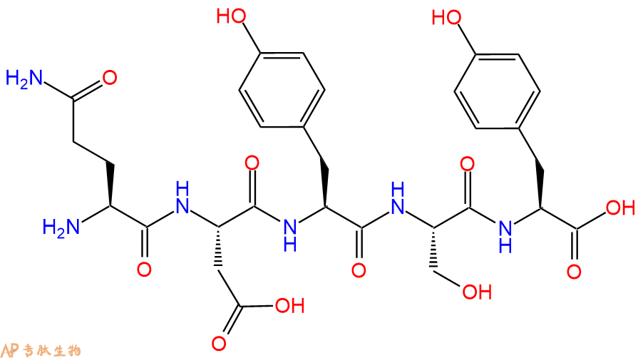 专肽生物产品H2N-Gln-Asp-Tyr-Ser-Tyr-OH