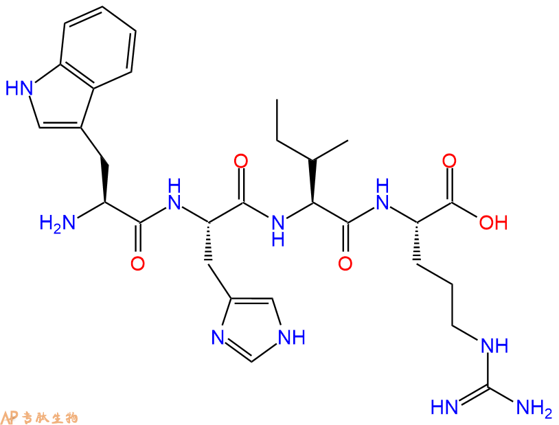 专肽生物产品H2N-Trp-His-Ile-Arg-OH