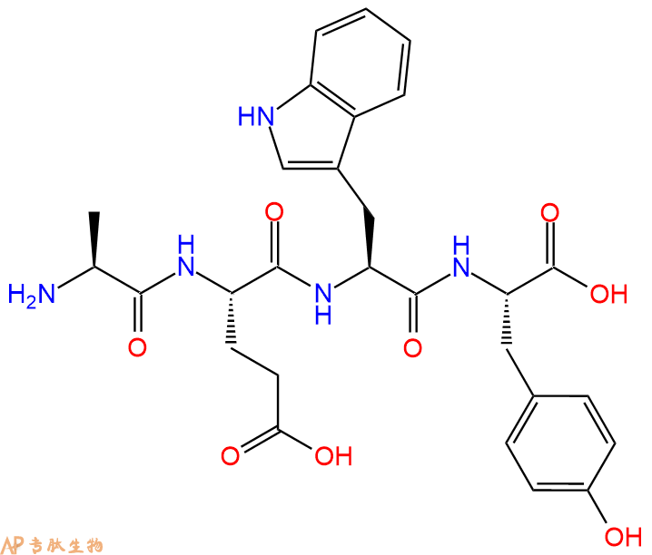 专肽生物产品H2N-Ala-Glu-Trp-Tyr-OH