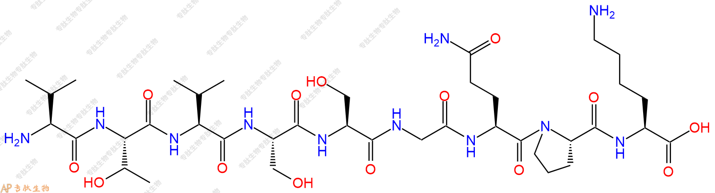 专肽生物产品H2N-Val-Thr-Val-Ser-Ser-Gly-Gln-Pro-Lys-OH