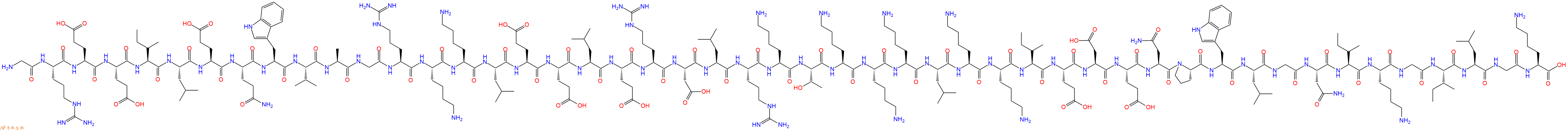专肽生物产品H2N-Gly-Arg-Glu-Glu-Ile-Leu-Glu-Gln-Trp-Val-Ala-Gly-Arg-Lys-Lys-Leu-Glu-Glu-Leu-Glu-Arg-Asp-Leu-Arg-Lys-Thr-Lys-Lys-Lys-Leu-Lys-Lys-Ile-Glu-Asp-Glu-Asn-Pro-Trp-Leu-Gly-Asn-Ile-Lys-Gly-Ile-Leu-Gly-Lys-OH
