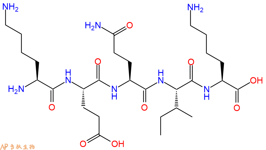 专肽生物产品H2N-Lys-Glu-Gln-Ile-Lys-OH
