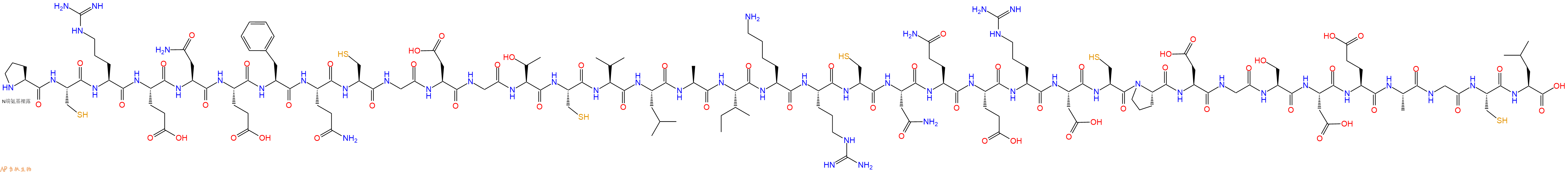 专肽生物产品H2N-Pro-Cys-Arg-Glu-Asn-Glu-Phe-Gln-Cys-Gly-Asp-Gly-Thr-Cys-Val-Leu-Ala-Ile-Lys-Arg-Cys-Asn-Gln-Glu-Arg-Asp-Cys-Pro-Asp-Gly-Ser-Asp-Glu-Ala-Gly-Cys-Leu-OH