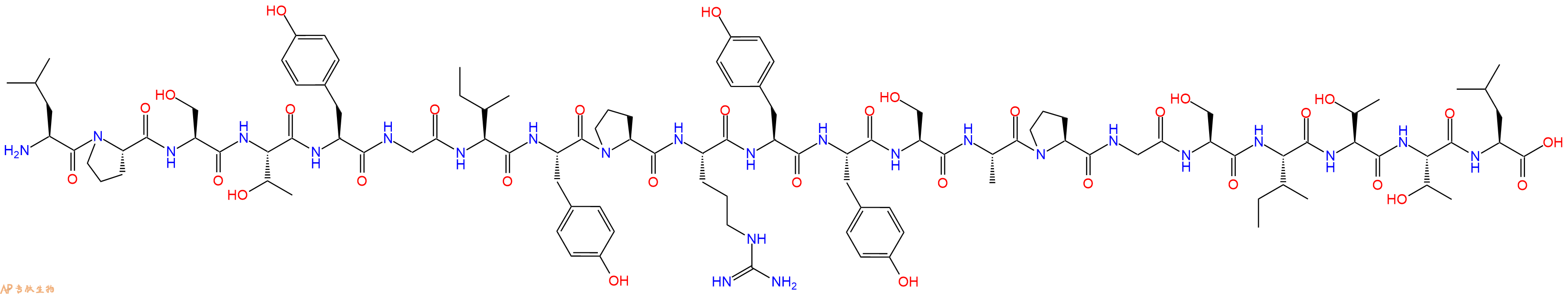 专肽生物产品H2N-Leu-Pro-Ser-Thr-Tyr-Gly-Ile-Tyr-Pro-Arg-Tyr-Tyr-Ser-Ala-Pro-Gly-Ser-Ile-Thr-Thr-Leu-OH