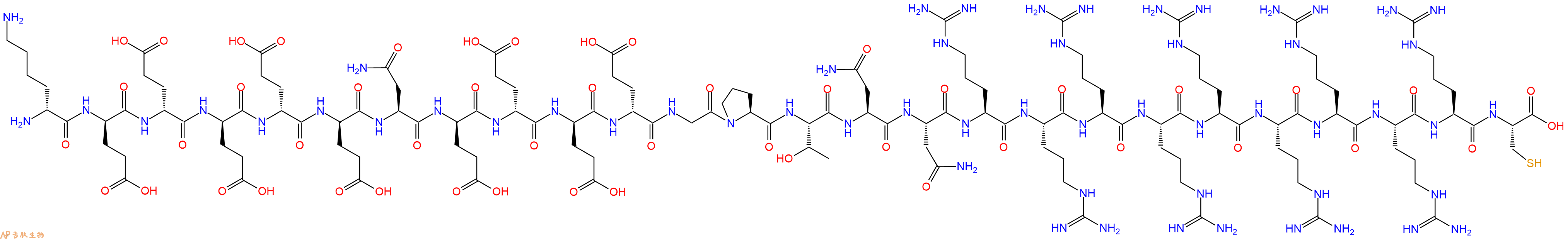 专肽生物产品H2N-DLys-DGlu-DGlu-DGlu-DGlu-DGlu-Asn-DGlu-DGlu-DGlu-DGlu-Gly-Pro-Thr-Asn-Asn-Arg-Arg-Arg-Arg-Arg-Arg-Arg-Arg-Arg-Cys-OH