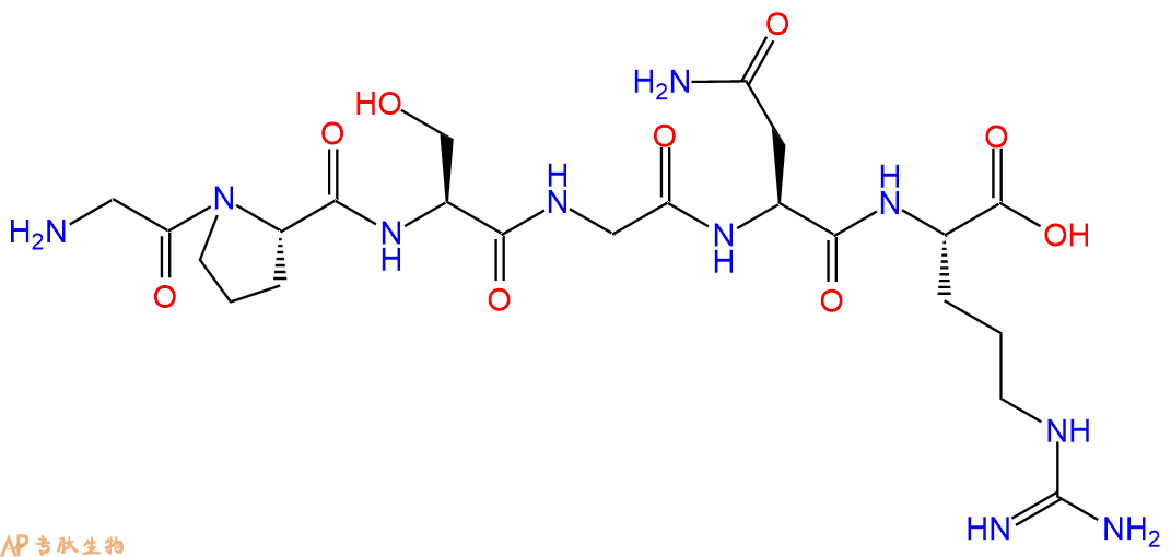 专肽生物产品H2N-Gly-Pro-Ser-Gly-Asn-Arg-OH
