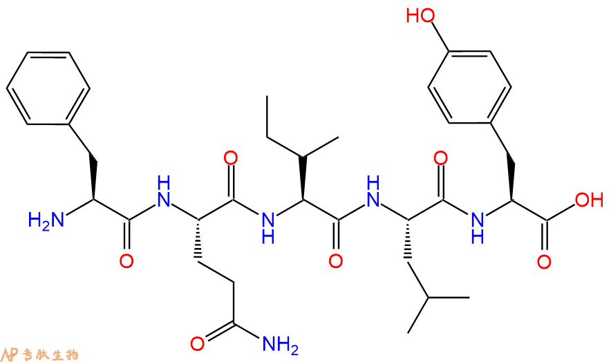 专肽生物产品H2N-Phe-Gln-Ile-Leu-Tyr-OH