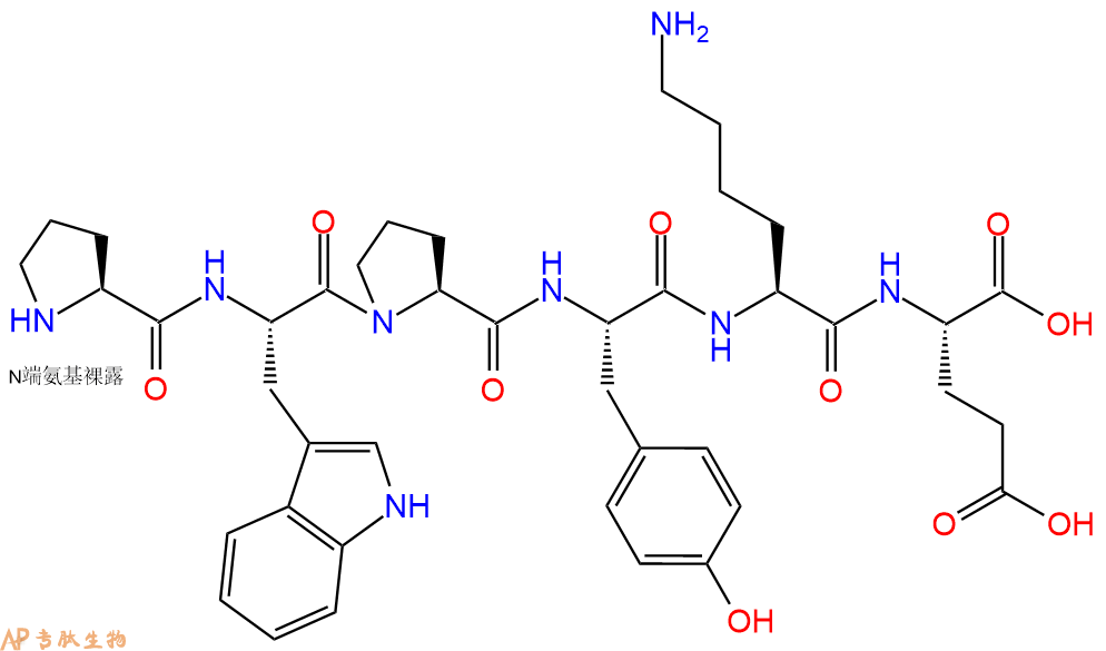 专肽生物产品H2N-Pro-Trp-Pro-Tyr-Lys-Glu-OH