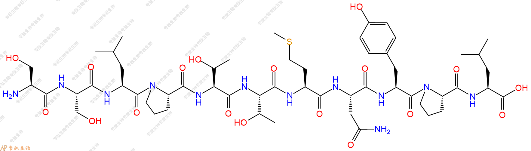 专肽生物产品H2N-Ser-Ser-Leu-Pro-Thr-Thr-Met-Asn-Tyr-Pro-Leu-OH