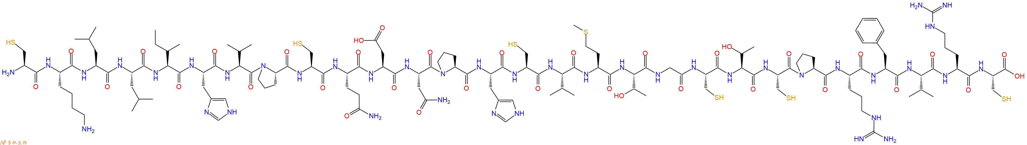 专肽生物产品H2N-Cys-Lys-Leu-Leu-Ile-His-Val-Pro-Cys-Gln-Asp-Asn-Pro-His-Cys-Val-Met-Thr-Gly-Cys-Thr-Cys-Pro-Arg-Phe-Val-Arg-Cys-OH