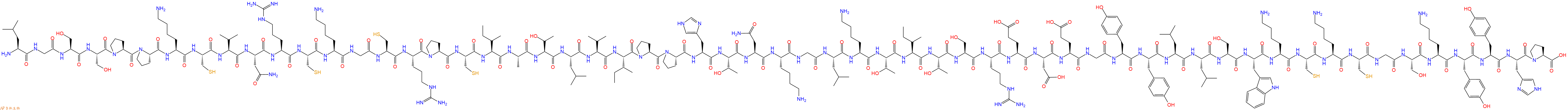 专肽生物产品H2N-Leu-Gly-Ser-Ser-Pro-Pro-Lys-Cys-Val-Asn-Arg-Cys-Lys-Gly-Cys-Arg-Pro-Cys-Ile-Ala-Thr-Leu-Val-Ile-Pro-Pro-His-Thr-Asn-Lys-Gly-Leu-Lys-Thr-Ile-Thr-Ser-Arg-Glu-Asp-Glu-Gly-Tyr-Tyr-Leu-Leu-Ser-Trp-Lys-Cys-Lys-Cys-Gly-Ser-Lys-Tyr-Tyr-His-Pro-OH
