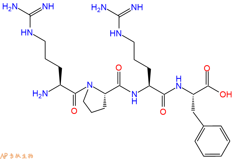 专肽生物产品H2N-Arg-Pro-Arg-Phe-OH