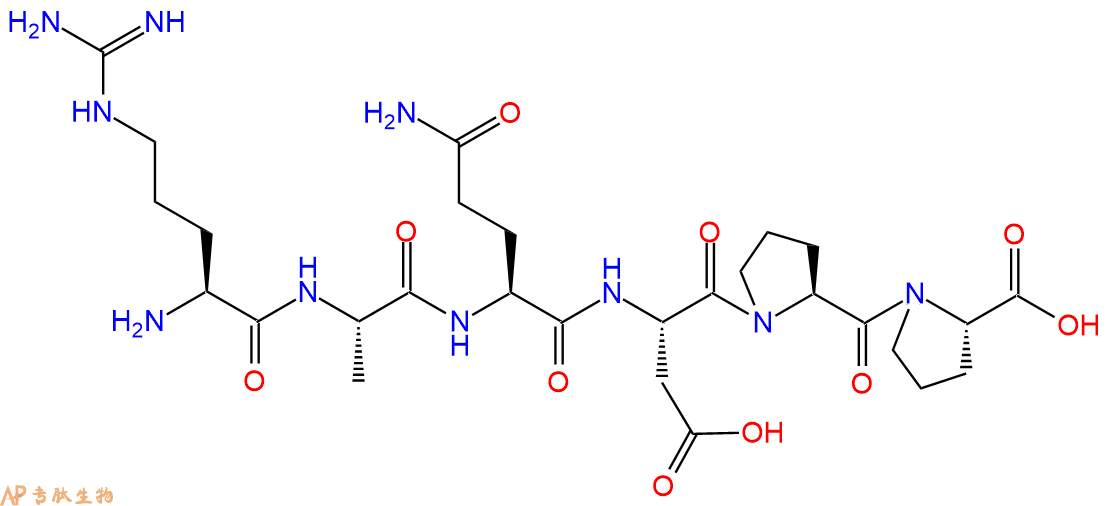 专肽生物产品H2N-Arg-Ala-Gln-Asp-Pro-Pro-OH