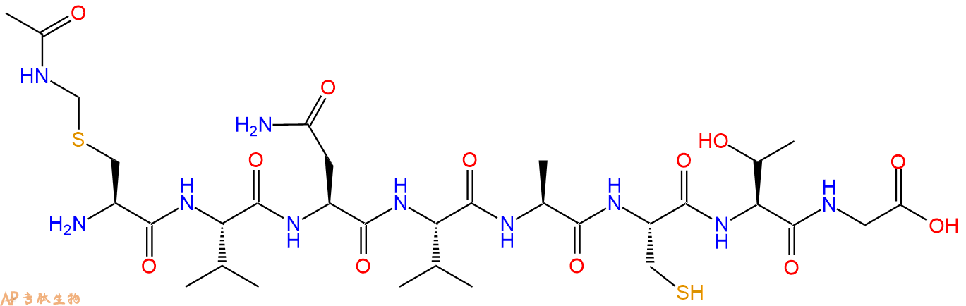 专肽生物产品H2N-Cys(Acm)-Val-Asn-Val-Ala-Cys-Thr-Gly-OH