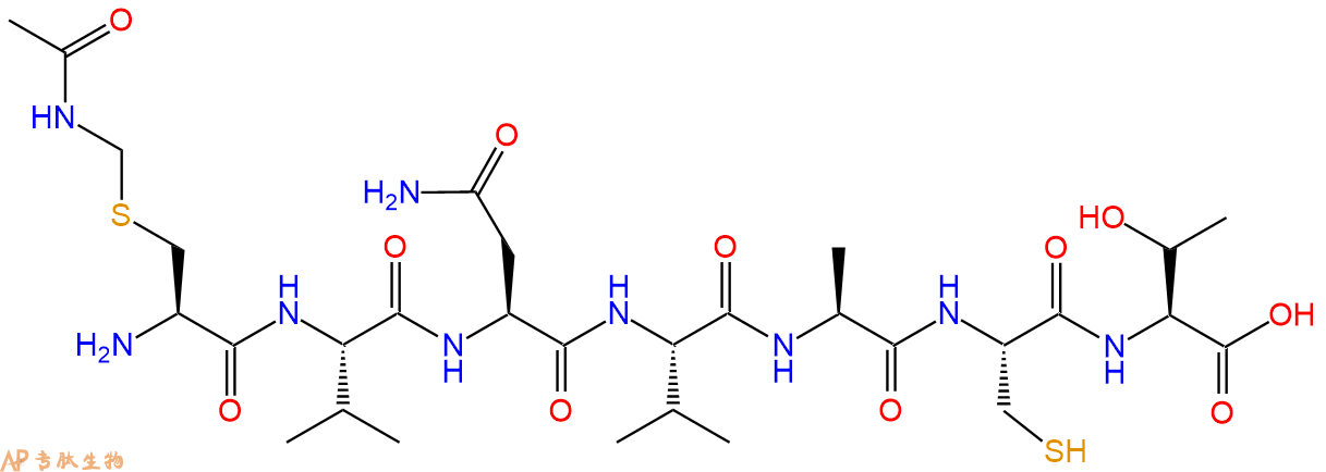 专肽生物产品H2N-Cys(Acm)-Val-Asn-Val-Ala-Cys-Thr-OH