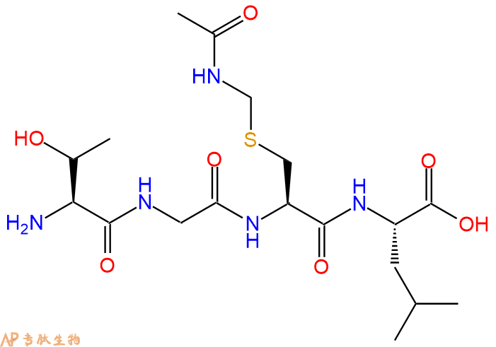 专肽生物产品H2N-Thr-Gly-Cys(Acm)-Leu-OH