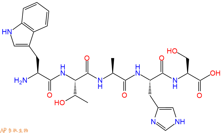 专肽生物产品H2N-Trp-Thr-Ala-His-Ser-OH