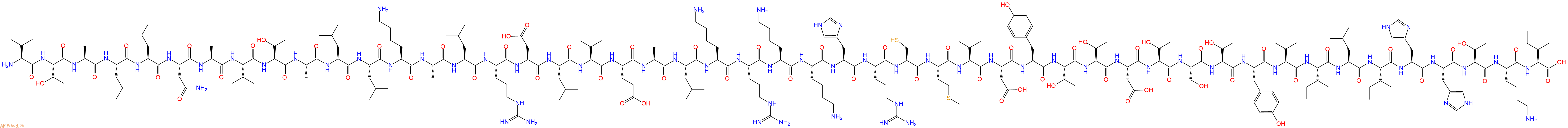 专肽生物产品H2N-Val-Thr-Ala-Leu-Leu-Asn-Ala-Val-Thr-Ala-Leu-Leu-Lys-Ala-Leu-Arg-Asp-Leu-Ile-Glu-Ala-Leu-Lys-Arg-Lys-Lys-His-Arg-Cys-Met-Ile-Asp-Tyr-Thr-Thr-Asp-Thr-Ser-Thr-Tyr-Val-Ile-Leu-Ile-His-His-Thr-Lys-Ile-OH