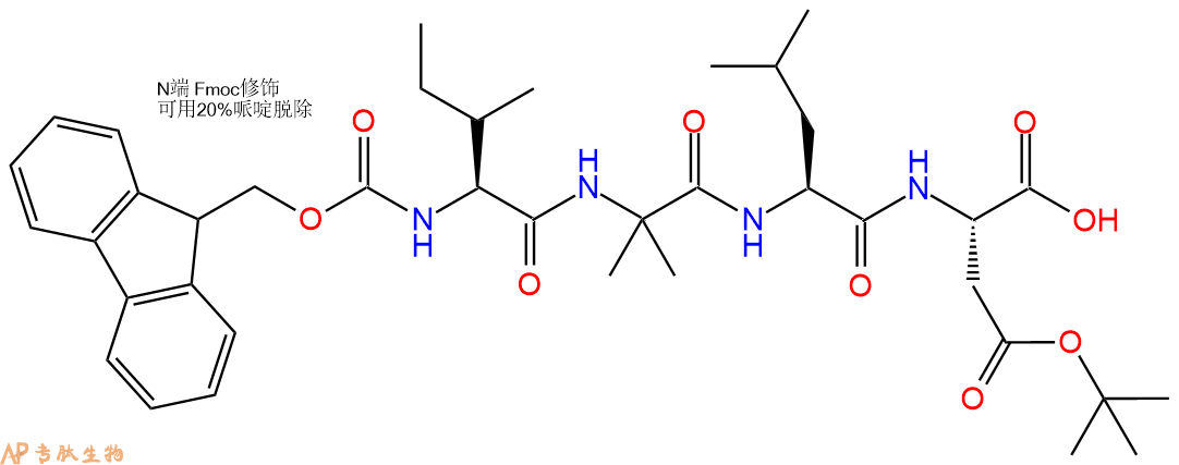 专肽生物产品Fmoc-Ile-Aib-Leu-Asp(OtBu)-OH