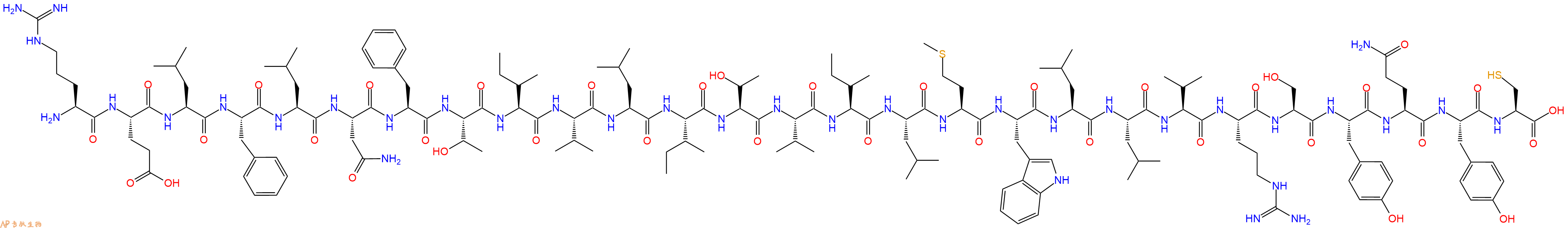 专肽生物产品H2N-Arg-Glu-Leu-Phe-Leu-Asn-Phe-Thr-Ile-Val-Leu-Ile-Thr-Val-Ile-Leu-Met-Trp-Leu-Leu-Val-Arg-Ser-Tyr-Gln-Tyr-Cys-OH