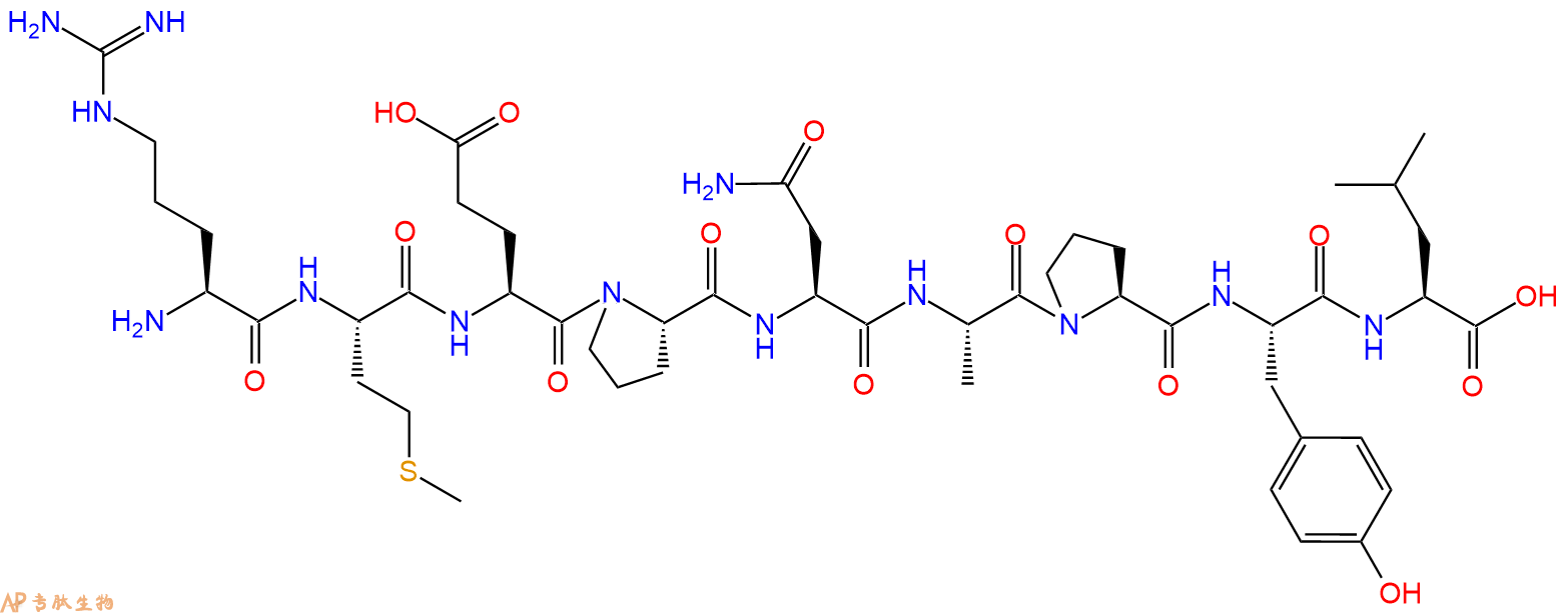 专肽生物产品H2N-Arg-Met-Glu-Pro-Asn-Ala-Pro-Tyr-Leu-OH