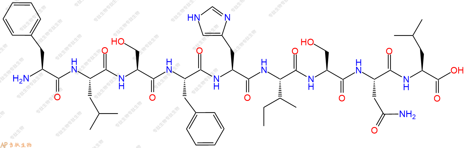 专肽生物产品H2N-Phe-Leu-Ser-Phe-His-Ile-Ser-Asn-Leu-OH