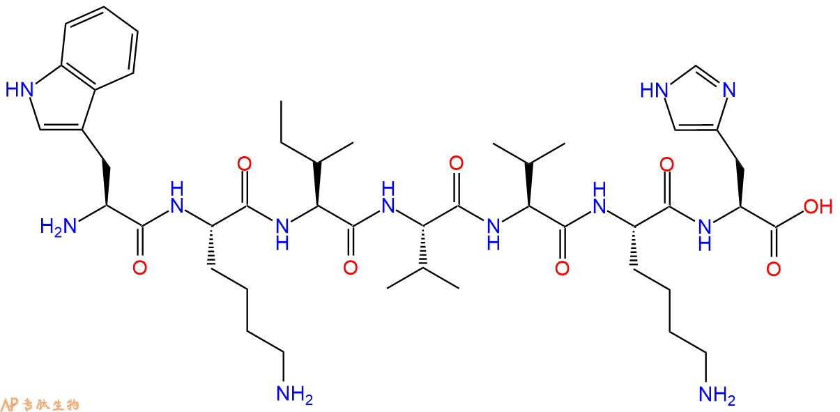 专肽生物产品H2N-Trp-Lys-Ile-Val-Val-Lys-His-OH